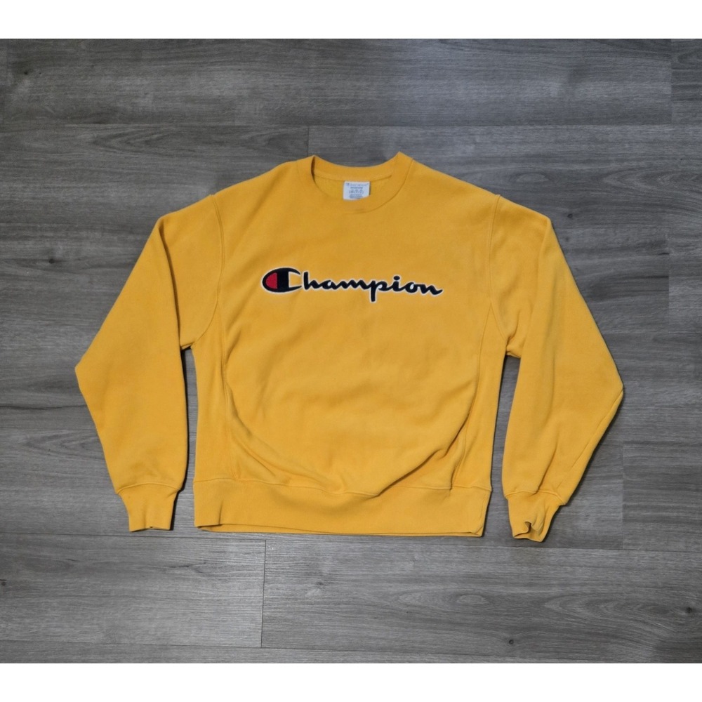 Vintage Champion Reverse Weave Men's Sweatshirt Crewneck Spell Out Size Medium